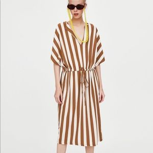Zara Cotton Striped Tunic Dress